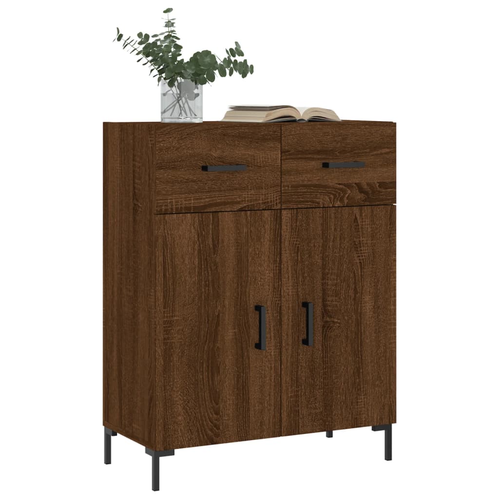 vidaXL Buffet chêne marron 69,5x34x90 cm bois d'ingénierie