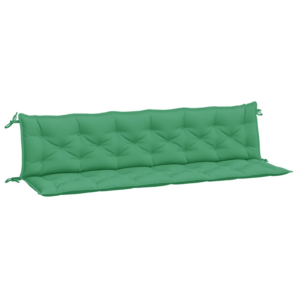 vidaXL Coussin de banc de jardin vert 200x(50+50)x7 cm tissu oxford