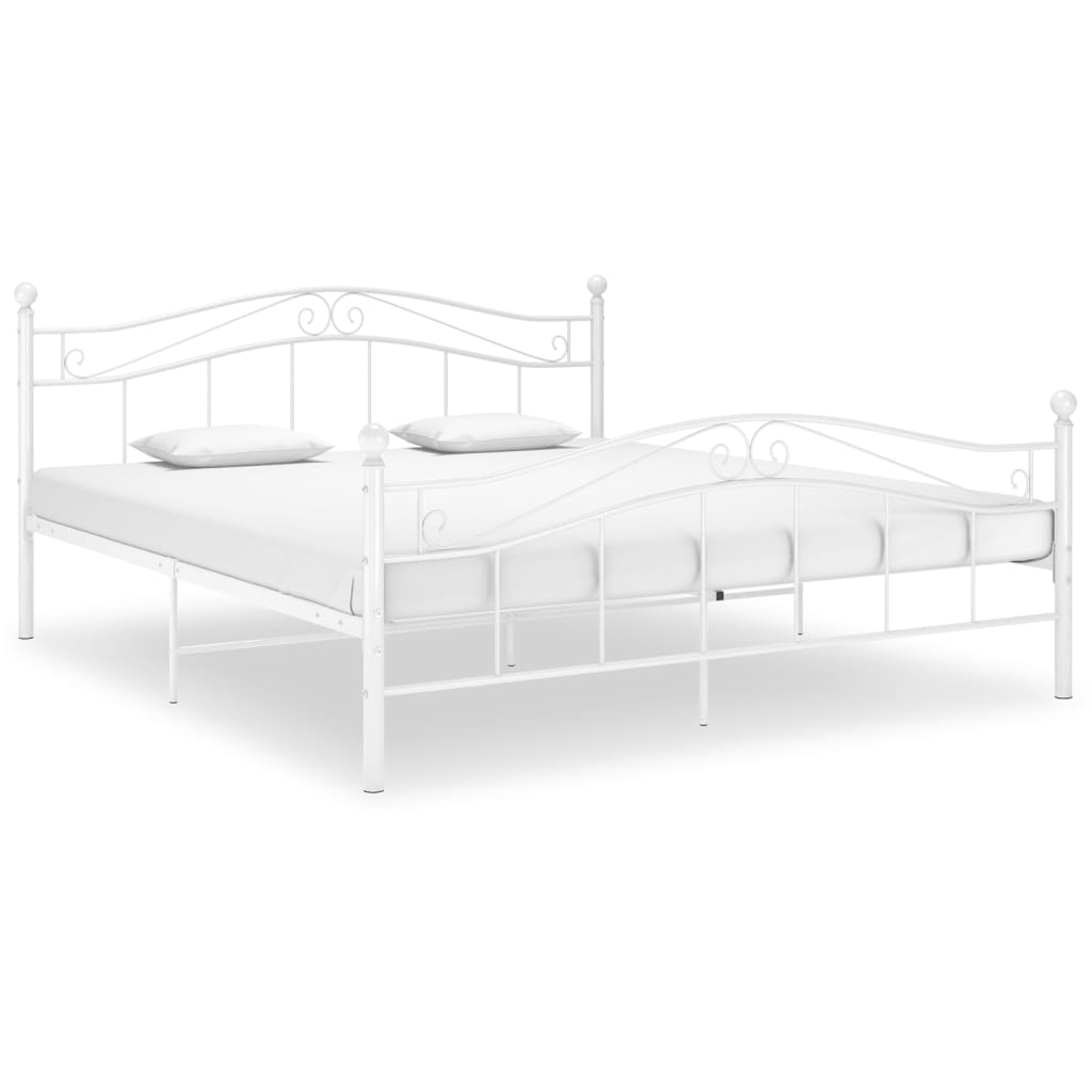 vidaXL Cadre de lit sans matelas blanc métal 160x200 cm