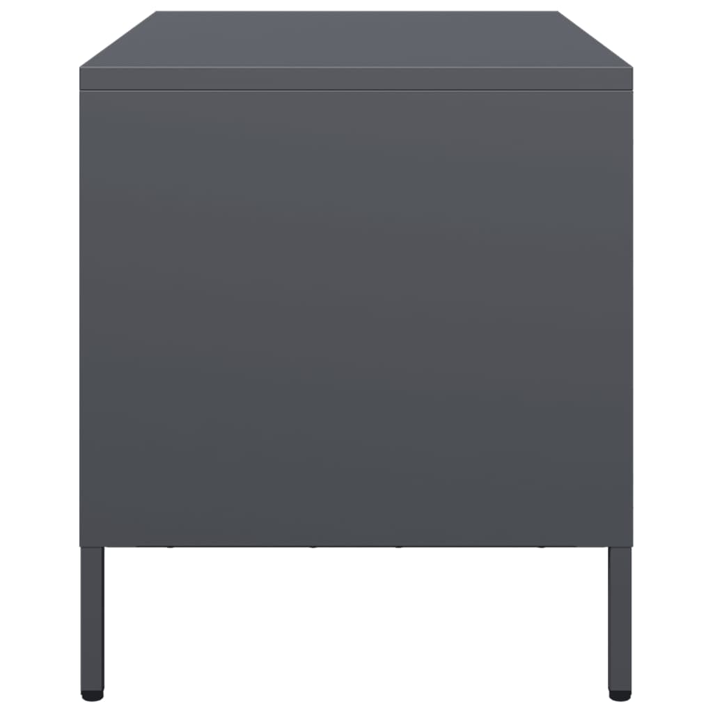 vidaXL Meuble TV anthracite 68x39x43,5 cm acier laminé à froid