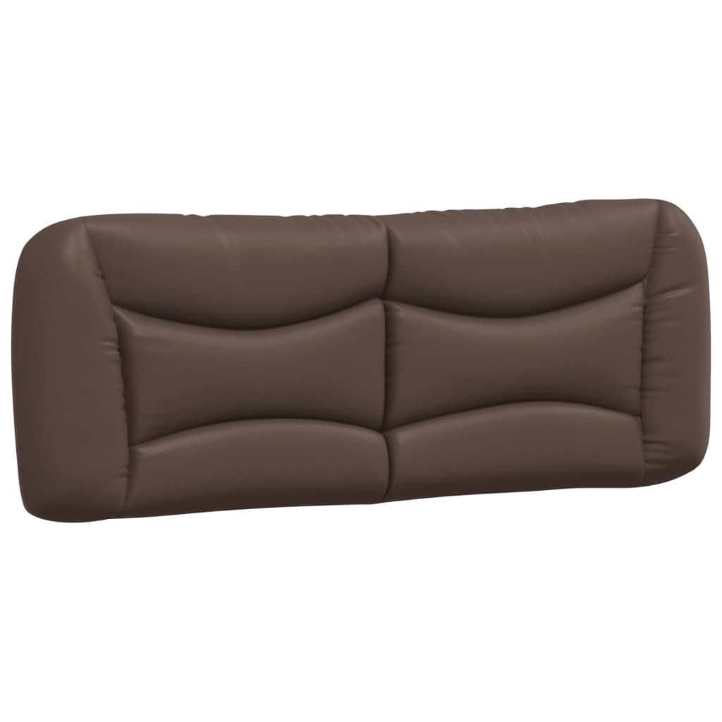 vidaXL Coussin de tête de lit marron 120 cm similicuir