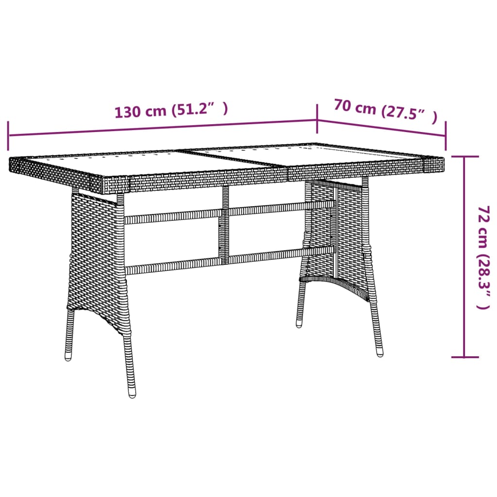 vidaXL Ensemble à manger d'extérieur 5 pcs Résine tressée Noir