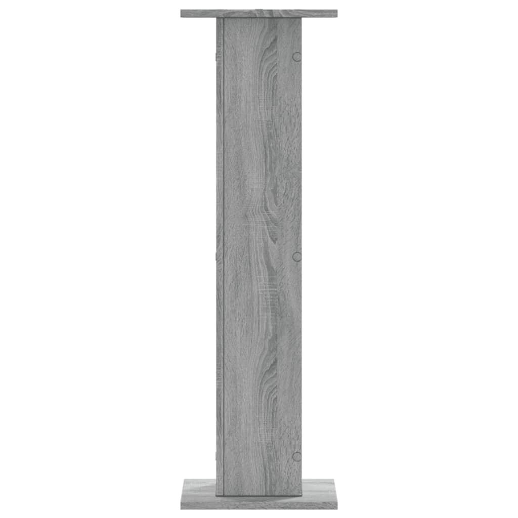 vidaXL Supports de haut-parleurs 2 pcs gris sonoma bois d'ingénierie