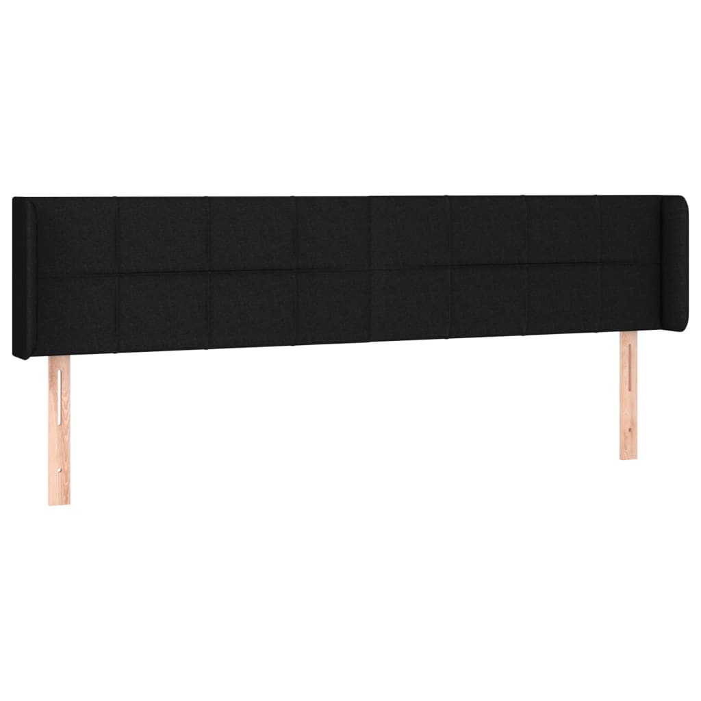 vidaXL Tête de lit à LED Noir 183x16x78/88 cm Tissu