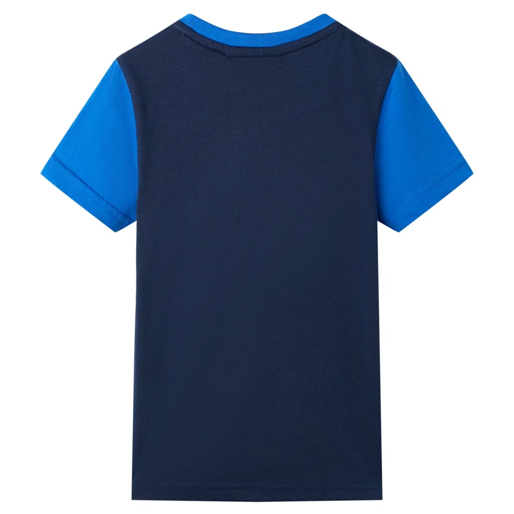 T-shirt pour enfants bleu et bleu marine 128