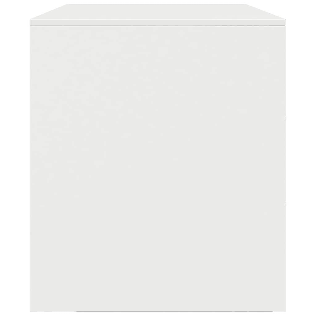 vidaXL Meuble TV blanc 99x39x44 cm acier