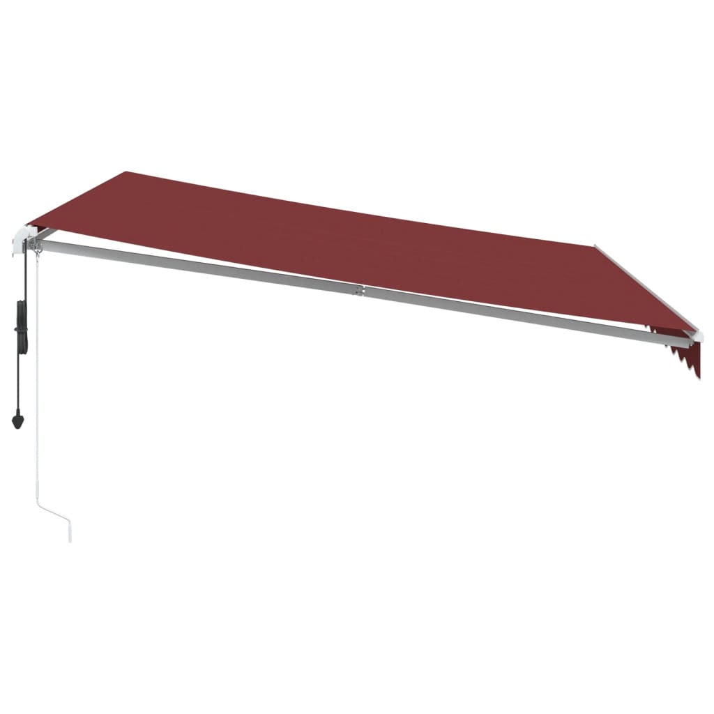 vidaXL Auvent rétractable automatique bordeaux 400x300 cm