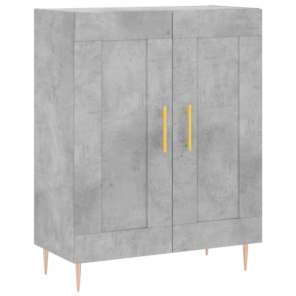 vidaXL Buffet gris béton 69,5x34x90 cm bois d'ingénierie