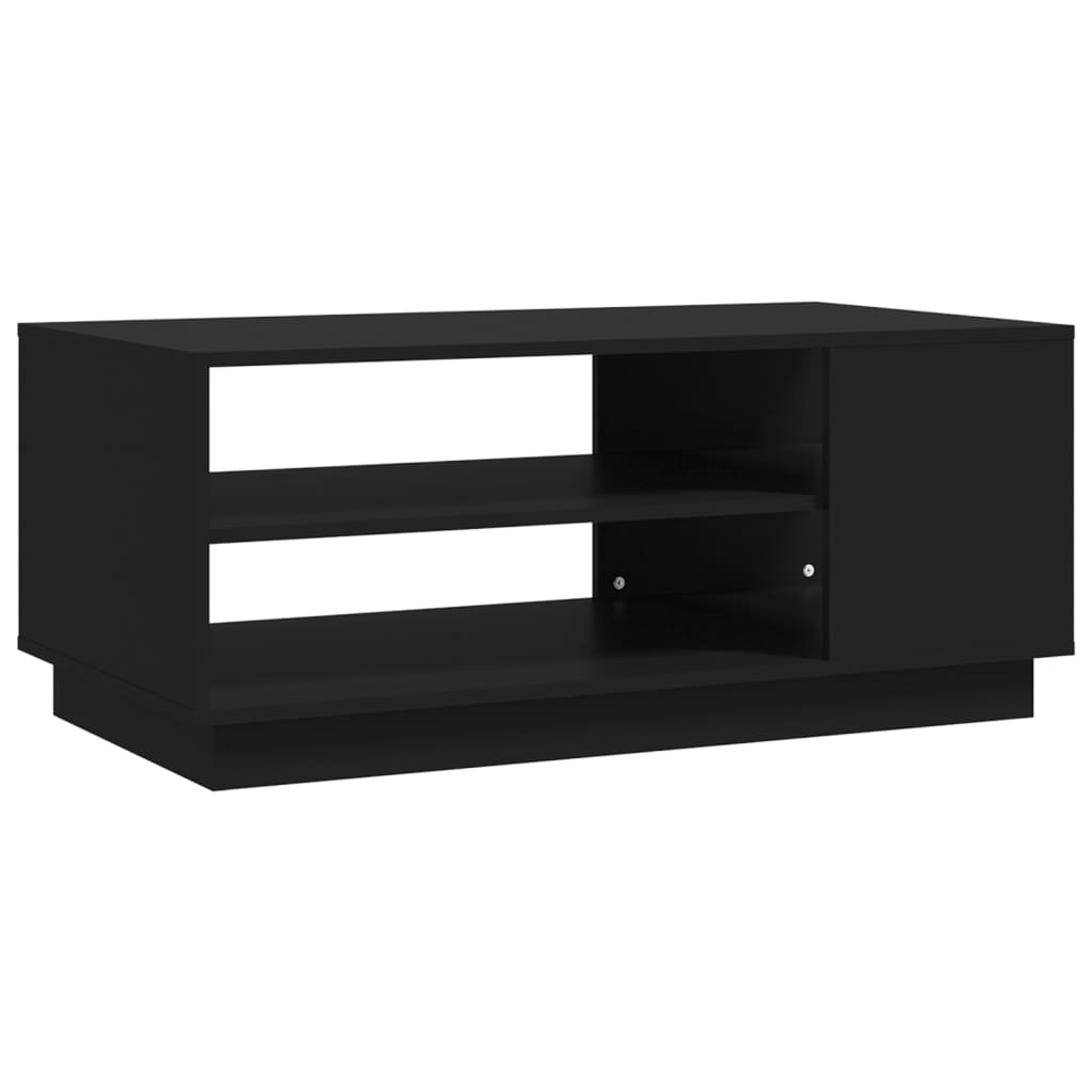 vidaXL Table basse noir 102x55x43 cm bois d'ingénierie