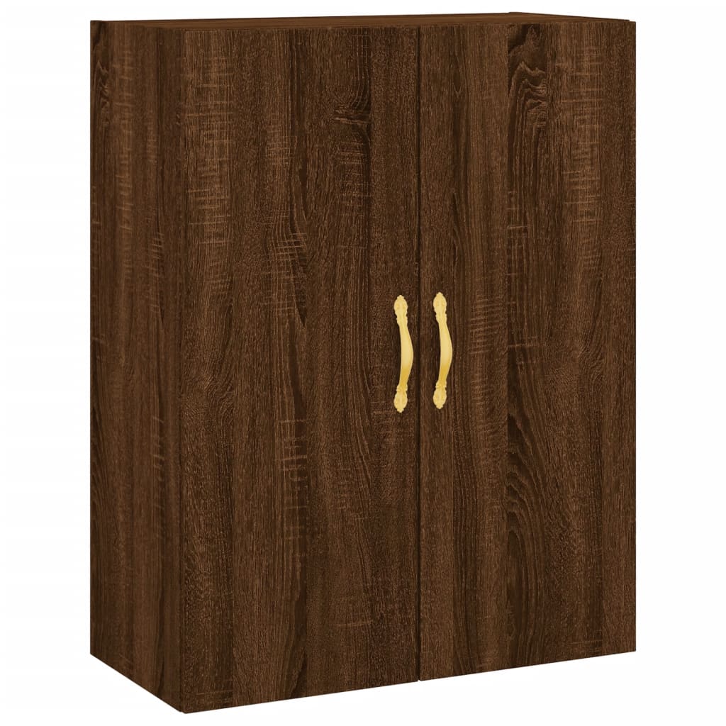 vidaXL Buffet haut Chêne marron 69,5x34x180 cm Bois d'ingénierie