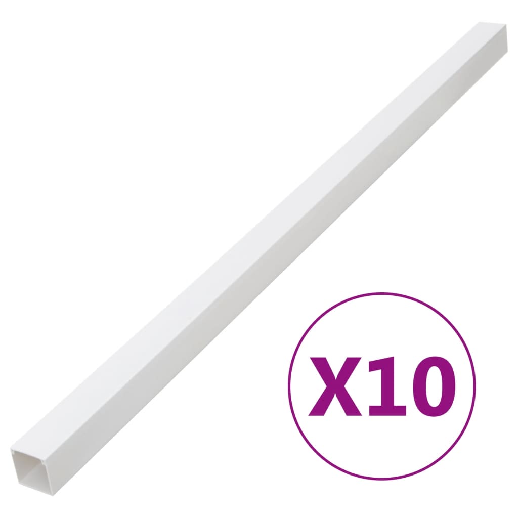 vidaXL Goulotte de câble 100x40 mm 10 m PVC