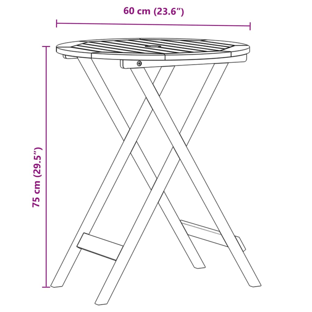 vidaXL Ensemble de bistro 3 pcs taupe tissu et bois massif