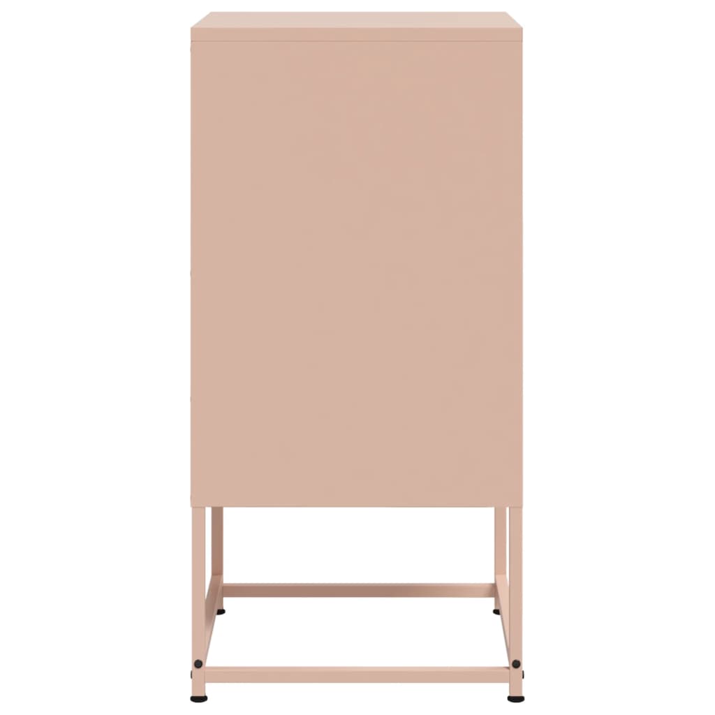 vidaXL Table de chevet rose 36x39x78 cm acier