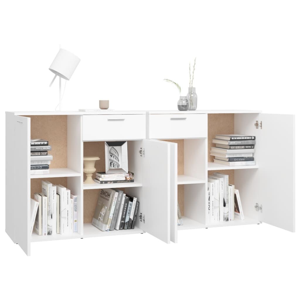 vidaXL Buffet Blanc 160x36x75 cm Bois d'ingénierie