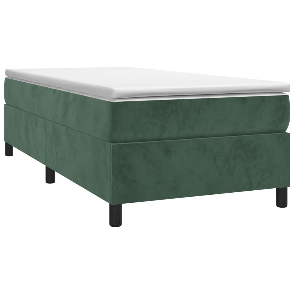 vidaXL Cadre de lit Vert foncé 80x200 cm Velours