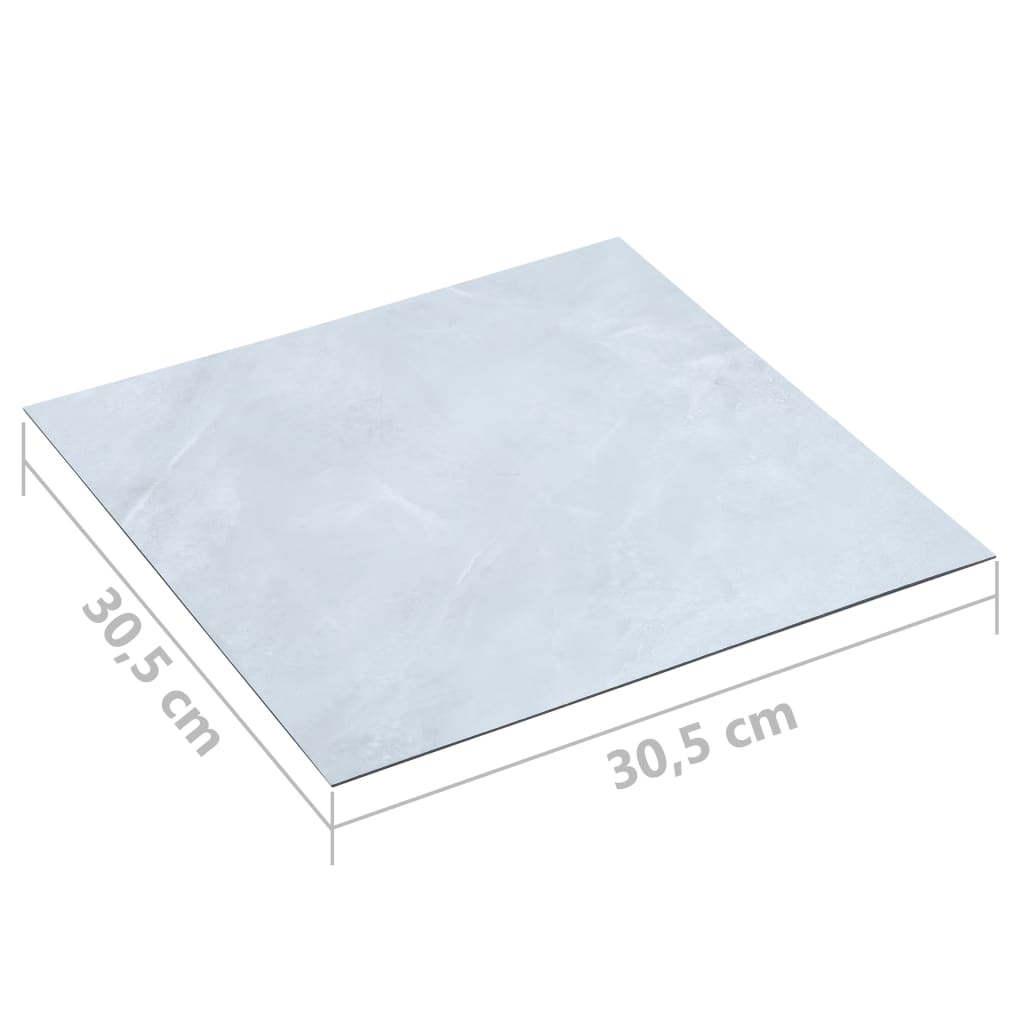 vidaXL Dalles de plancher autoadhésives 5,11 m² PVC blanc marbre