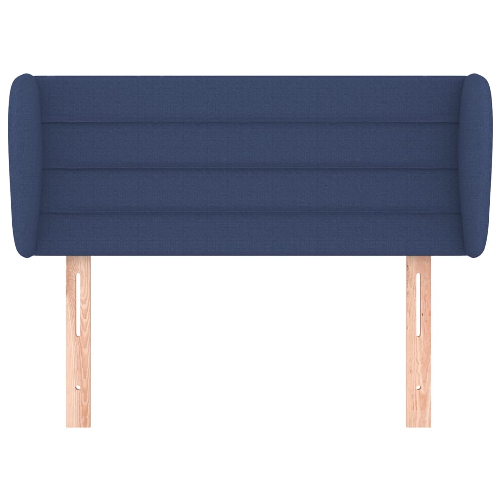 vidaXL Tête de lit avec oreilles Bleu 103x23x78/88 cm Tissu