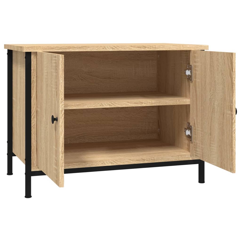 vidaXL Meuble TV avec portes chêne sonoma 60x35x45cm bois d'ingénierie