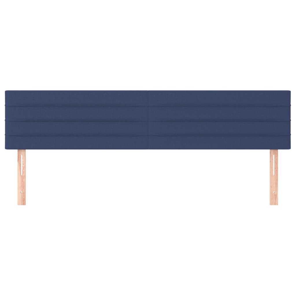 vidaXL Têtes de lit 2 pcs Bleu 80x5x78/88 cm Tissu