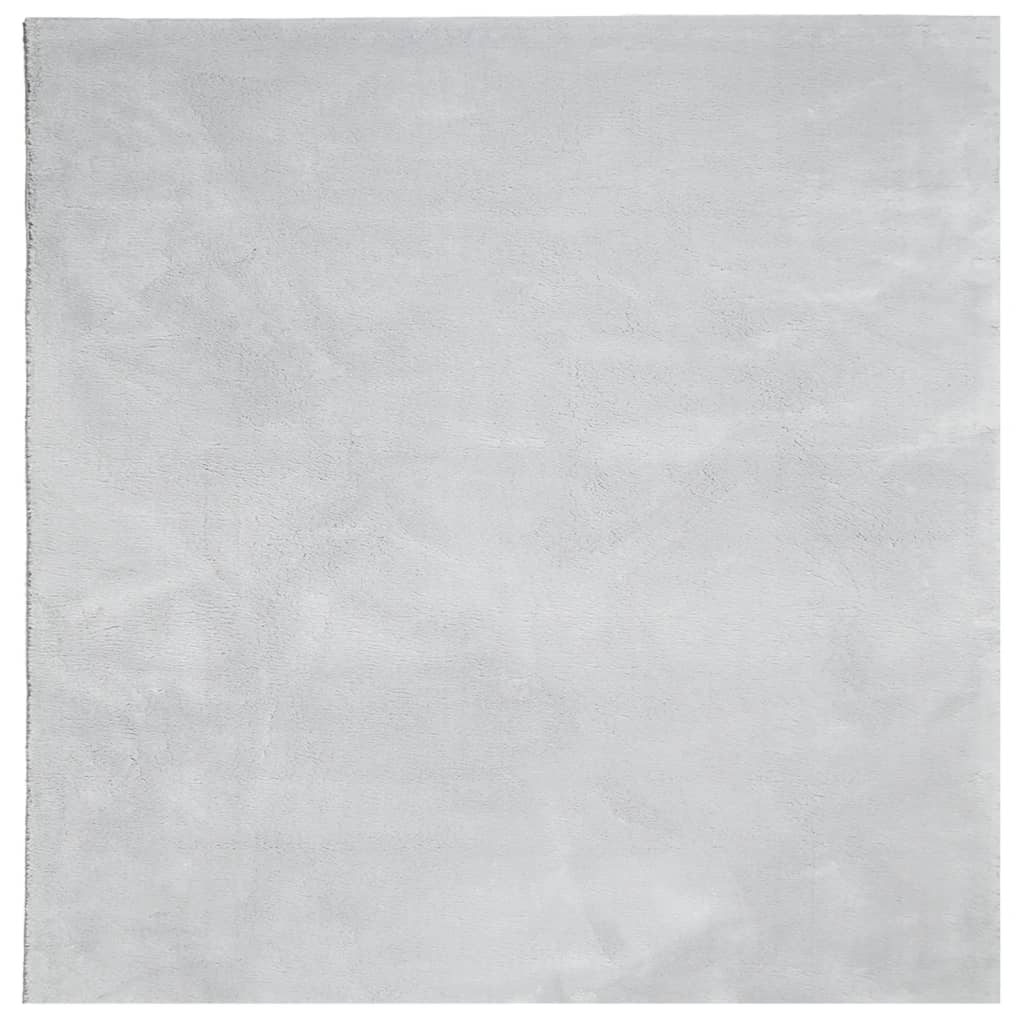 vidaXL Tapis HUARTE à poils courts doux et lavable gris 240x240 cm