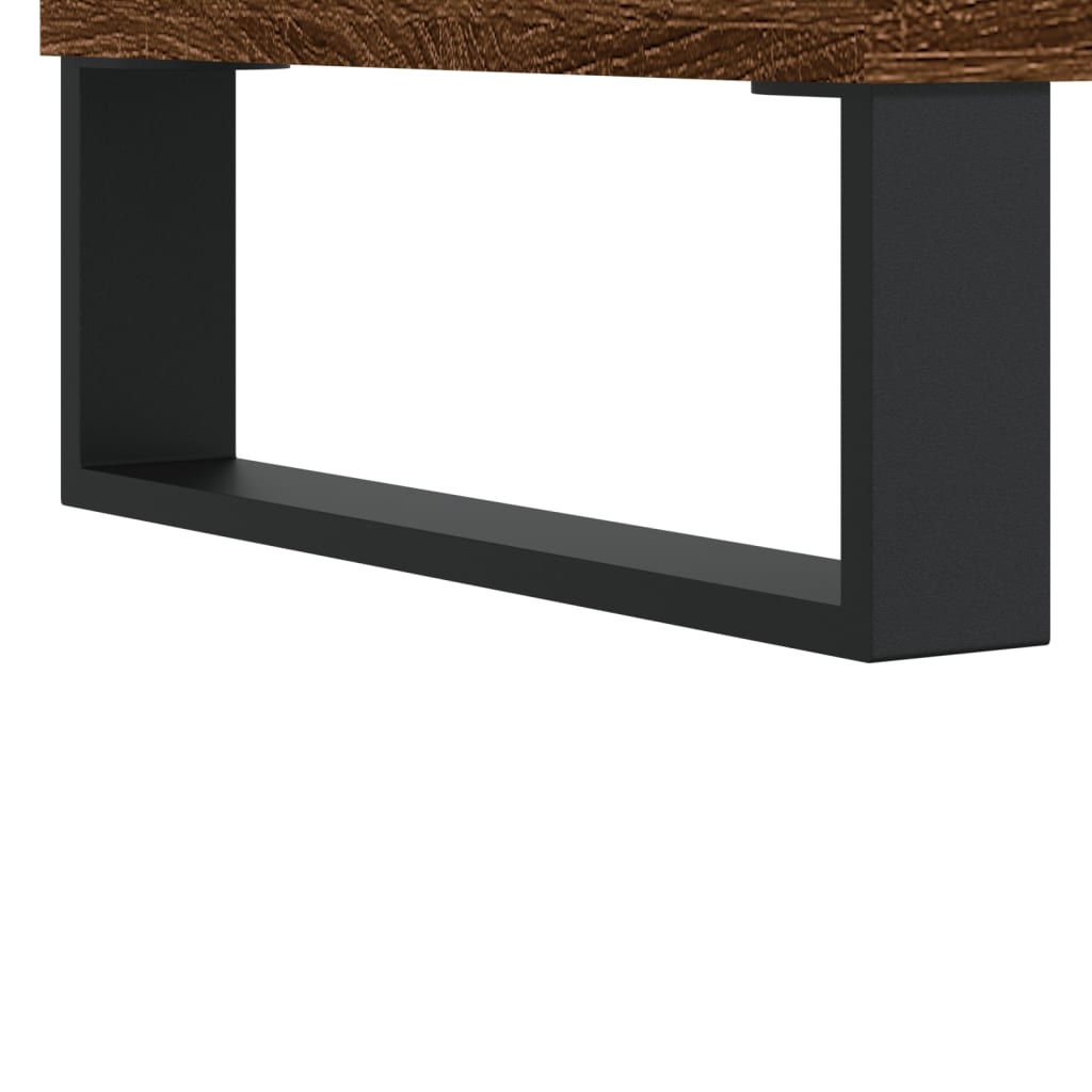 vidaXL Buffet haut Chêne marron 69,5x34x180 cm Bois d'ingénierie