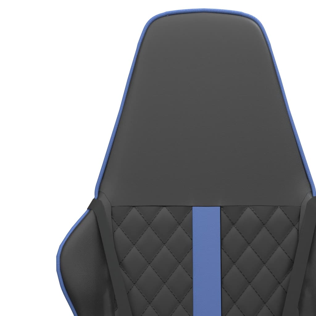 vidaXL Chaise de jeu Noir et bleu Similicuir