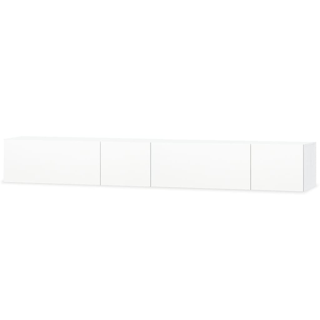 vidaXL Meubles TV 2 pcs bois d’ingénierie 120x40x34 cm Blanc brillant