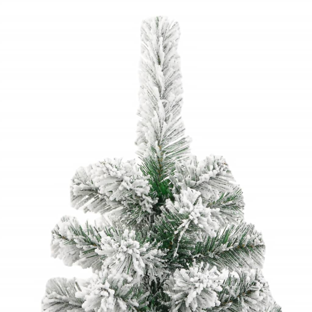 vidaXL Sapin de Noël artificiel à charnières avec neige floquée 240 cm