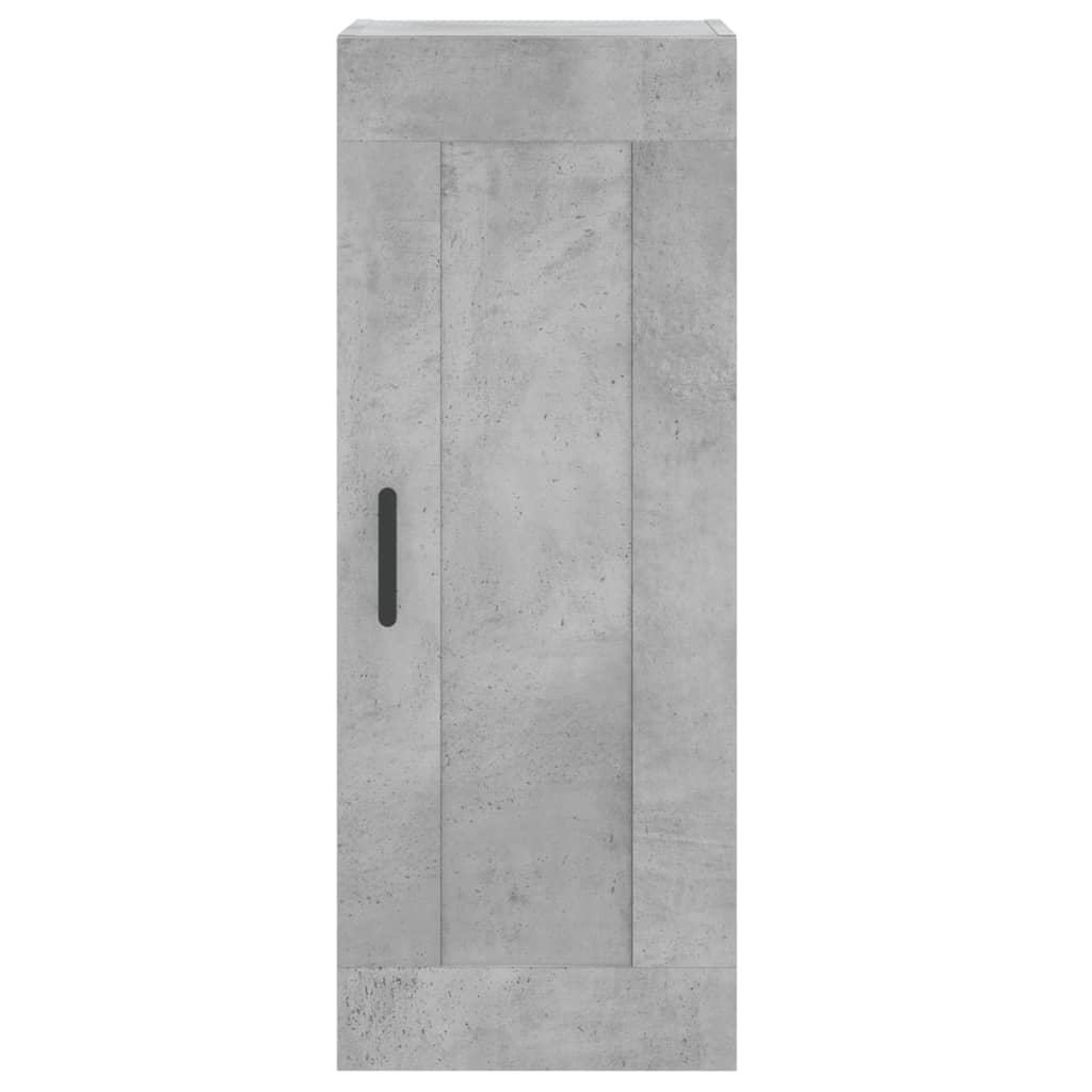 vidaXL Buffet haut Gris béton 34,5x34x180 cm Bois d'ingénierie