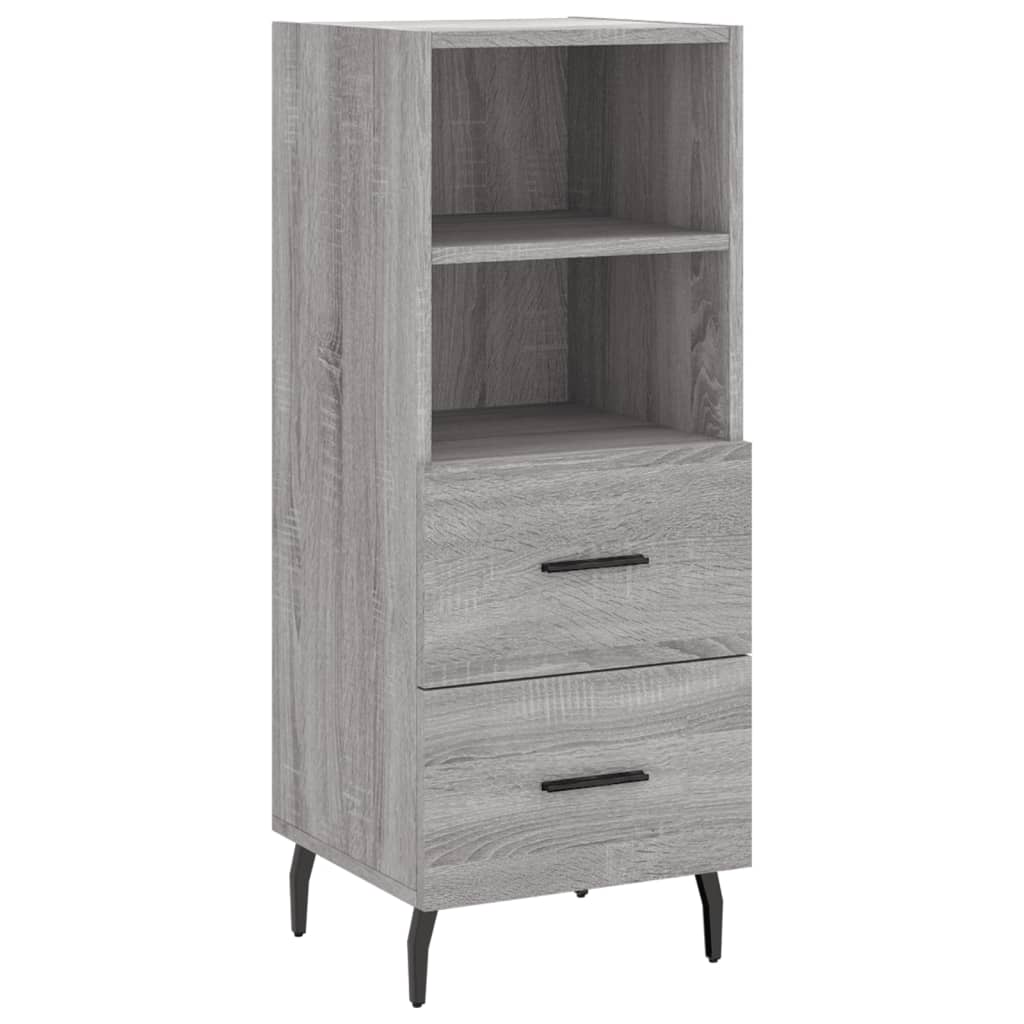 vidaXL Buffet haut Sonoma gris 34,5x34x180 cm Bois d'ingénierie