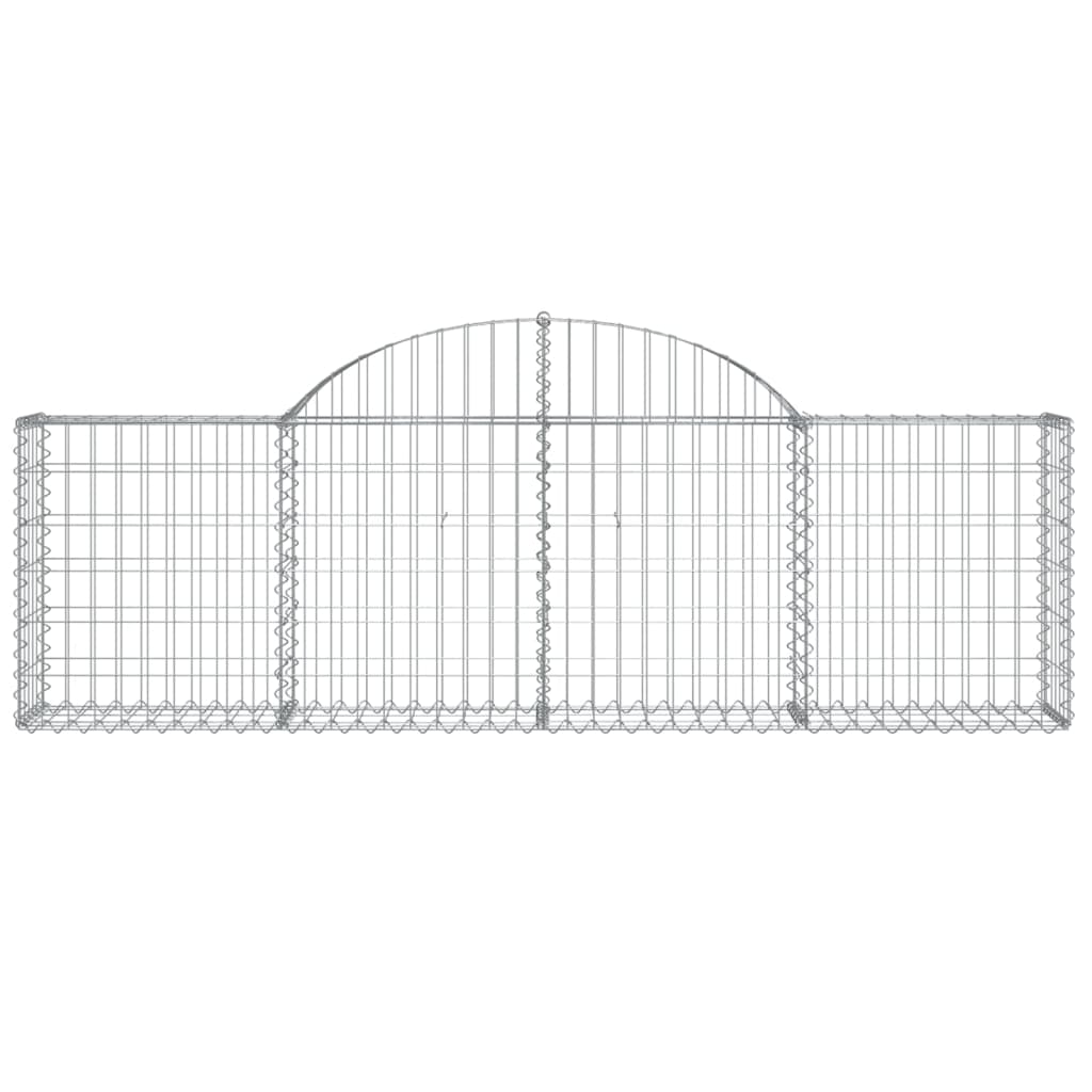 vidaXL Paniers à gabions arqués 10 pcs 200x30x60/80 cm Fer galvanisé