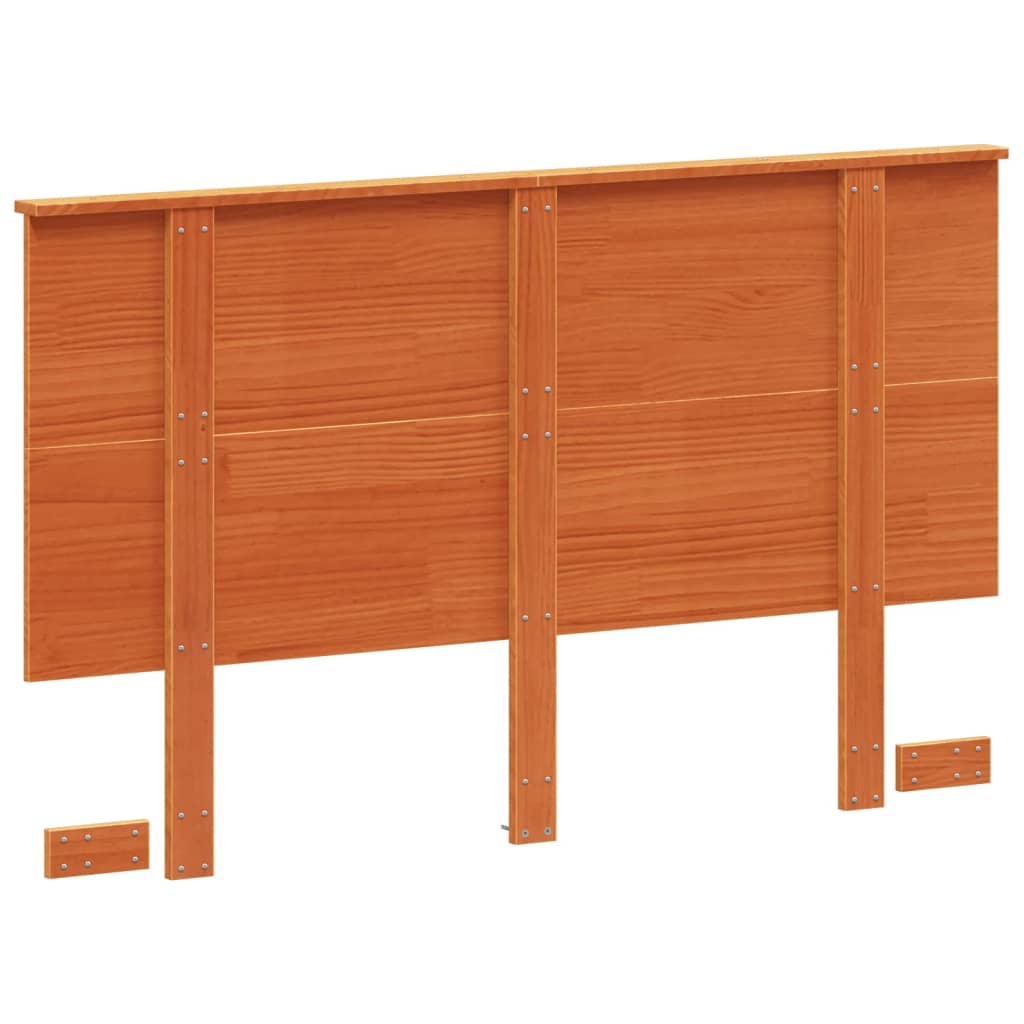 vidaXL Tête de lit cire marron 120 cm bois massif de pin