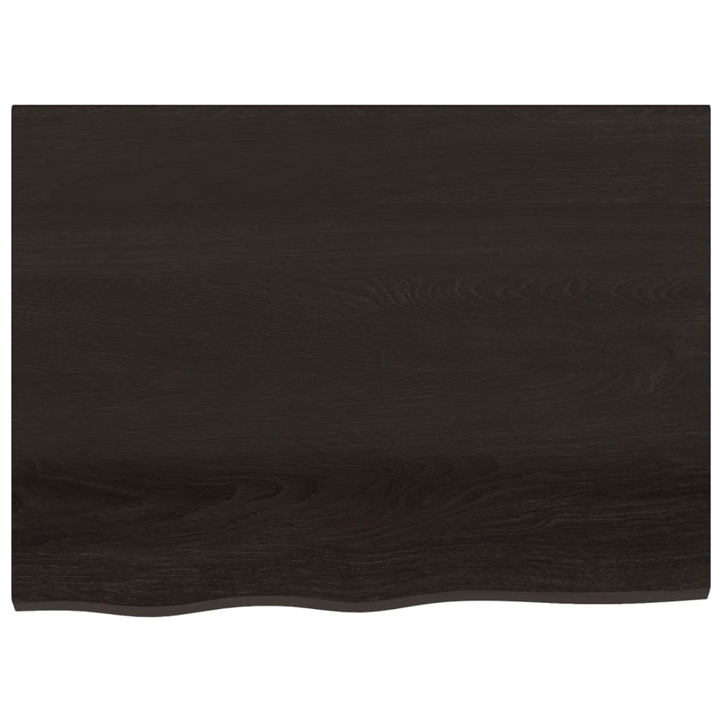 vidaXL Étagère murale marron foncé 80x60x2 cm bois chêne massif traité