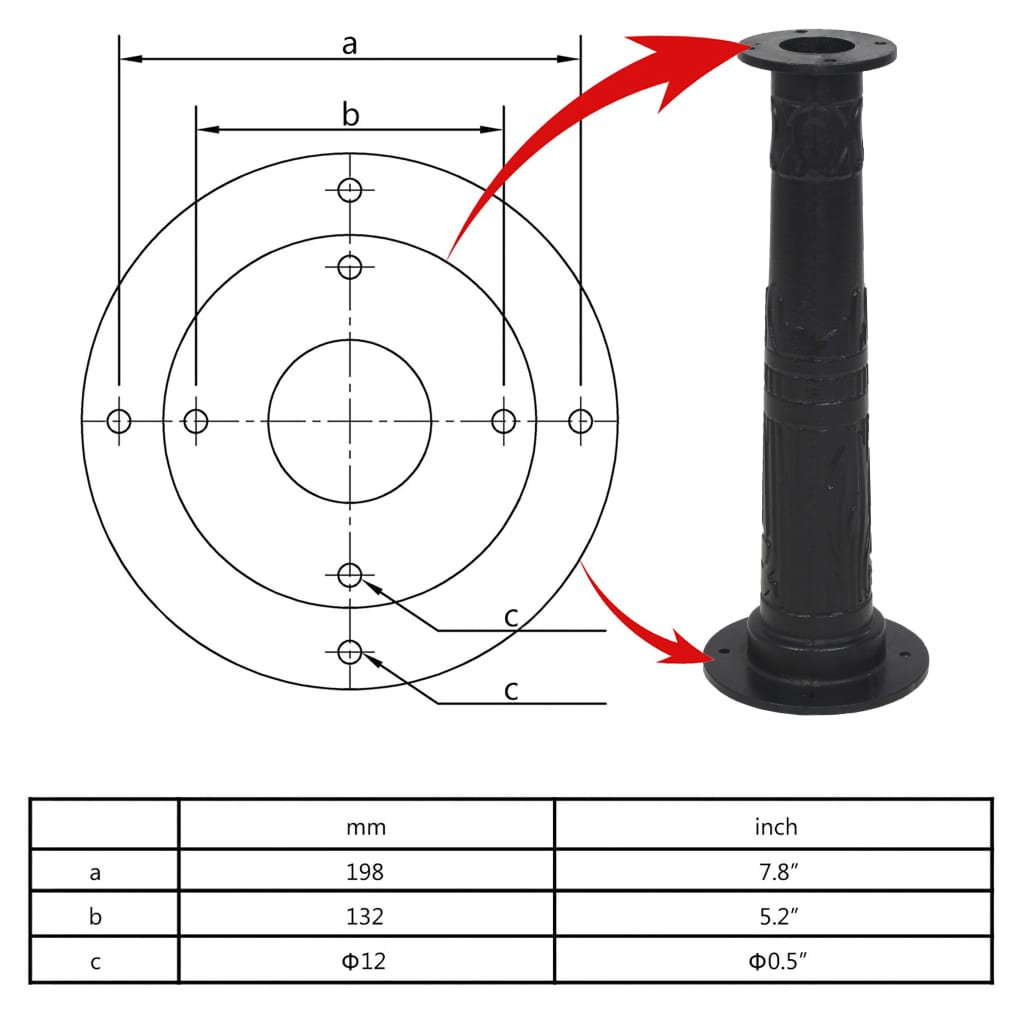 vidaXL Pompe à eau de jardin avec support en fonte