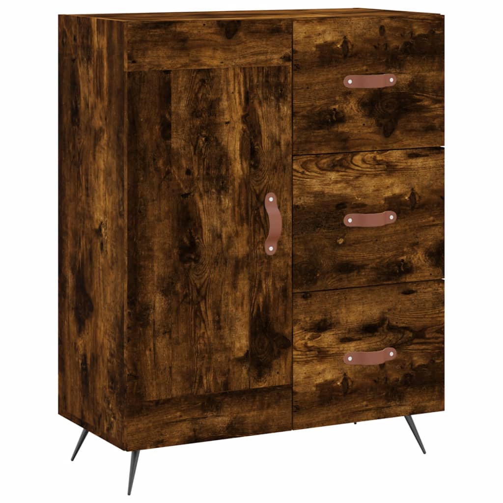 vidaXL Buffet chêne fumé 69,5x34x90 cm bois d'ingénierie