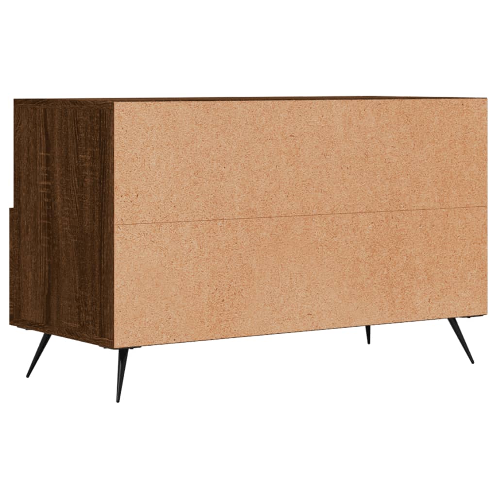 vidaXL Meuble TV Chêne marron 80x36x50 cm Bois d'ingénierie