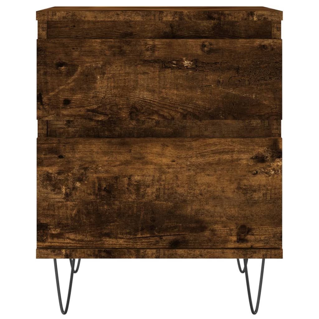 vidaXL Table de chevet chêne fumé 40x35x50 cm bois d’ingénierie