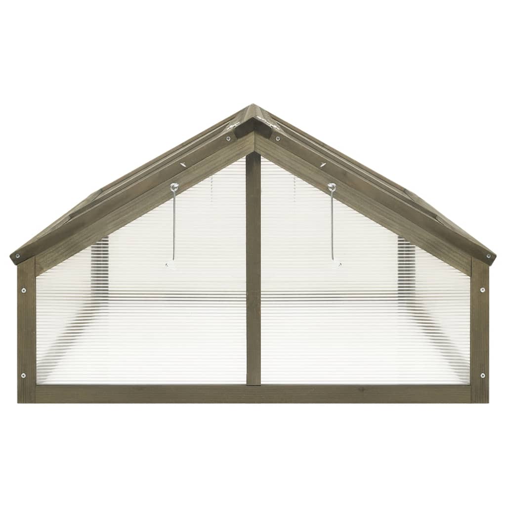 vidaXL Serre Gris 114x80x50 cm Bois de sapin