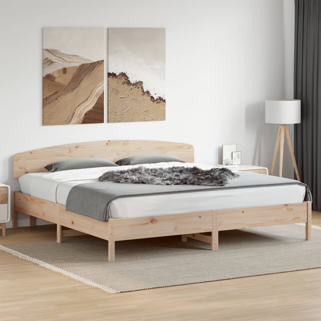 vidaXL Cadre de lit sans matelas 200x200 cm bois massif de pin