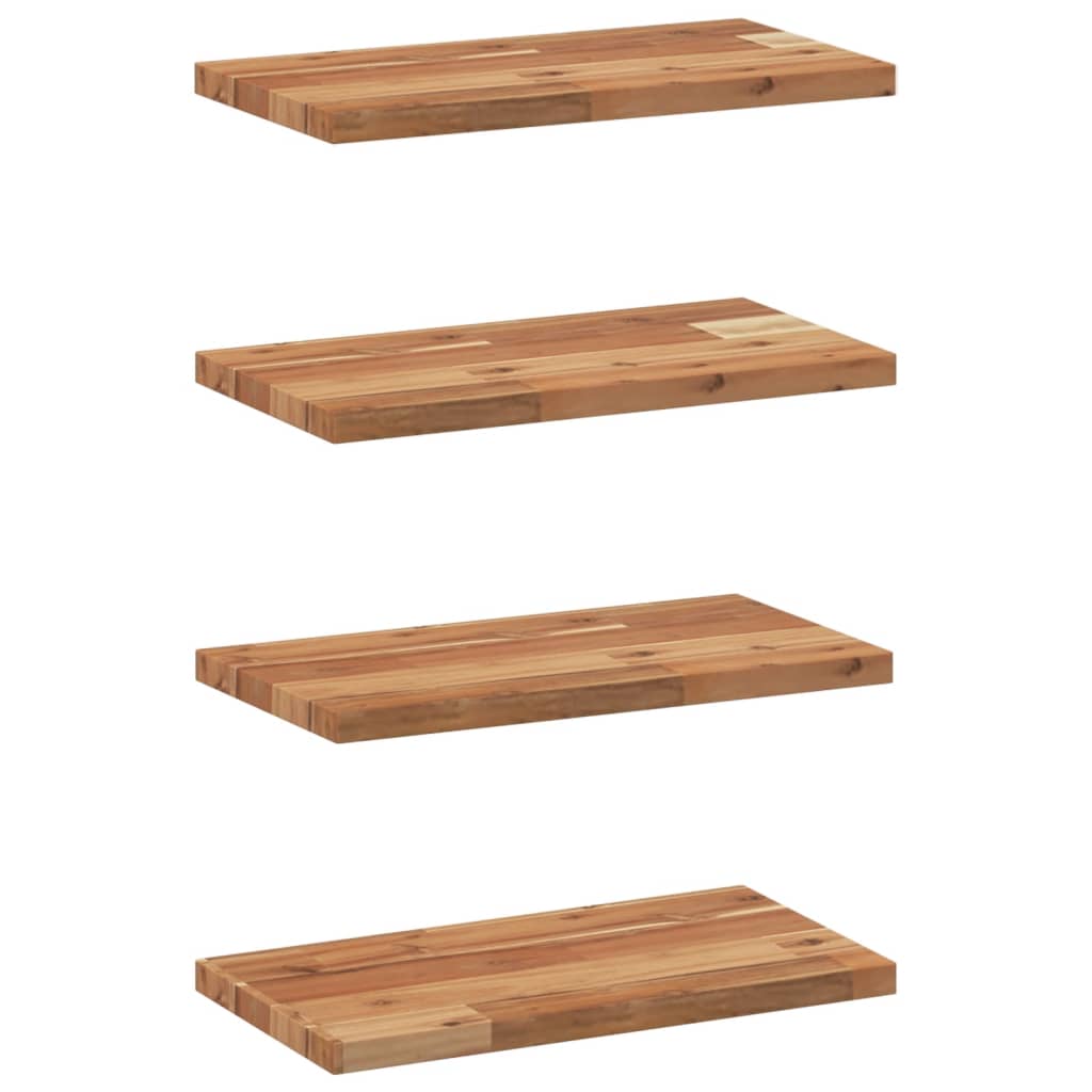 vidaXL Étagères flottantes 4 pcs 40x20x2 cm acacia massif à l'huile