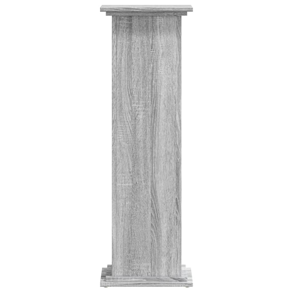 vidaXL Support pour plantes sonoma gris 33x33x100 cm bois d'ingénierie