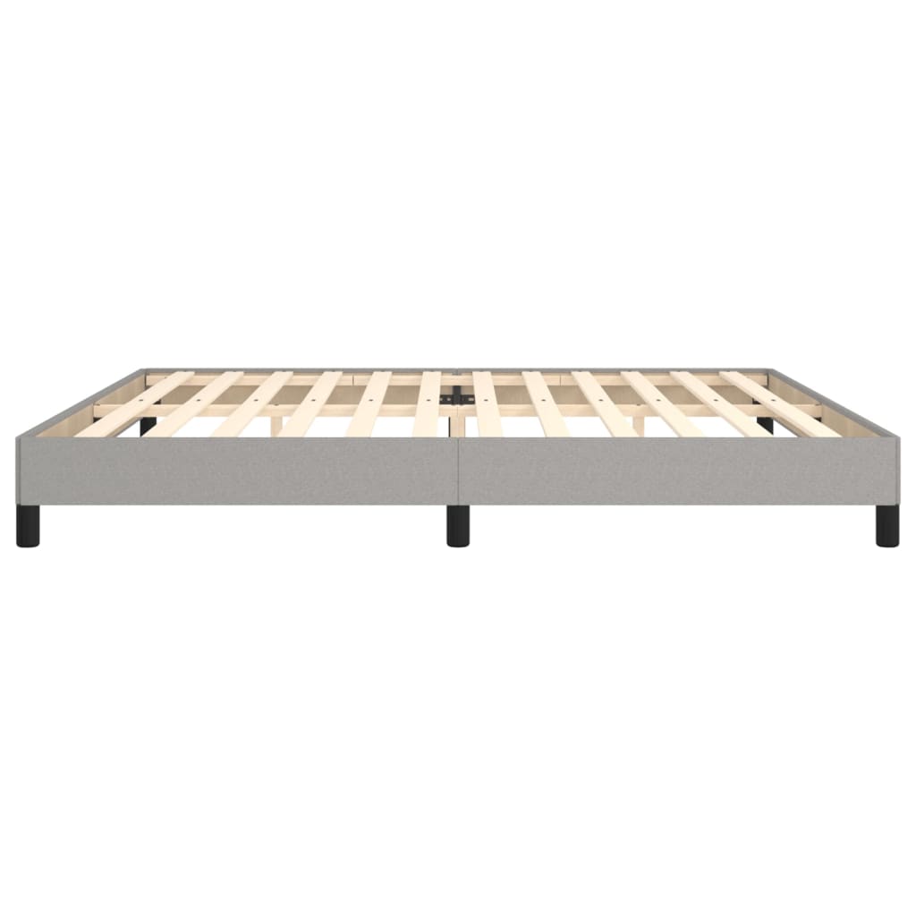 vidaXL Cadre de lit sans matelas gris clair 200x200 cm tissu