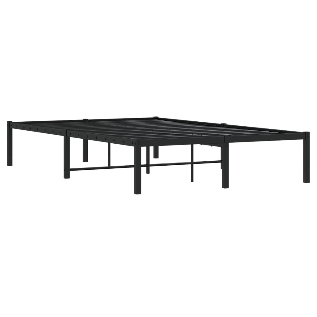 vidaXL Cadre de lit métal sans matelas noir 120x200 cm