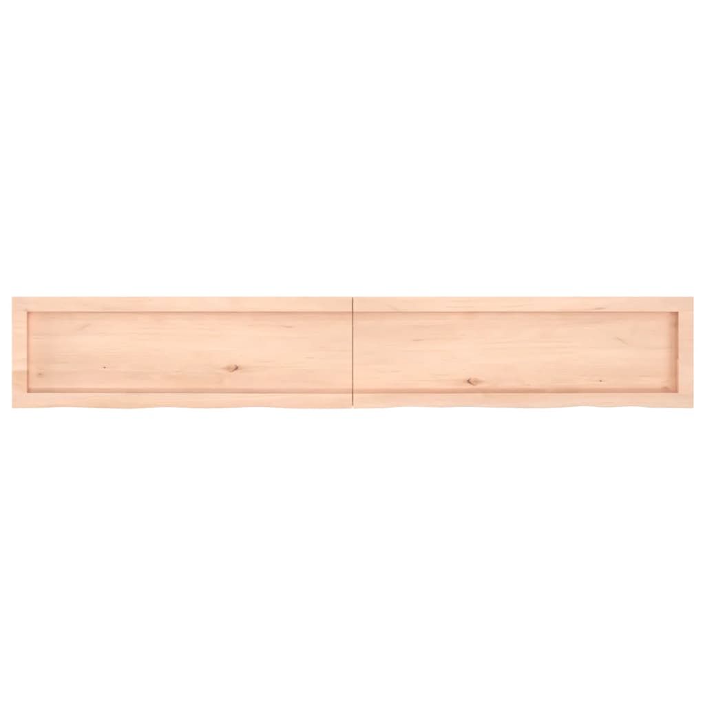 vidaXL Comptoir de salle de bain 180x30x(2-6)cm bois massif non traité