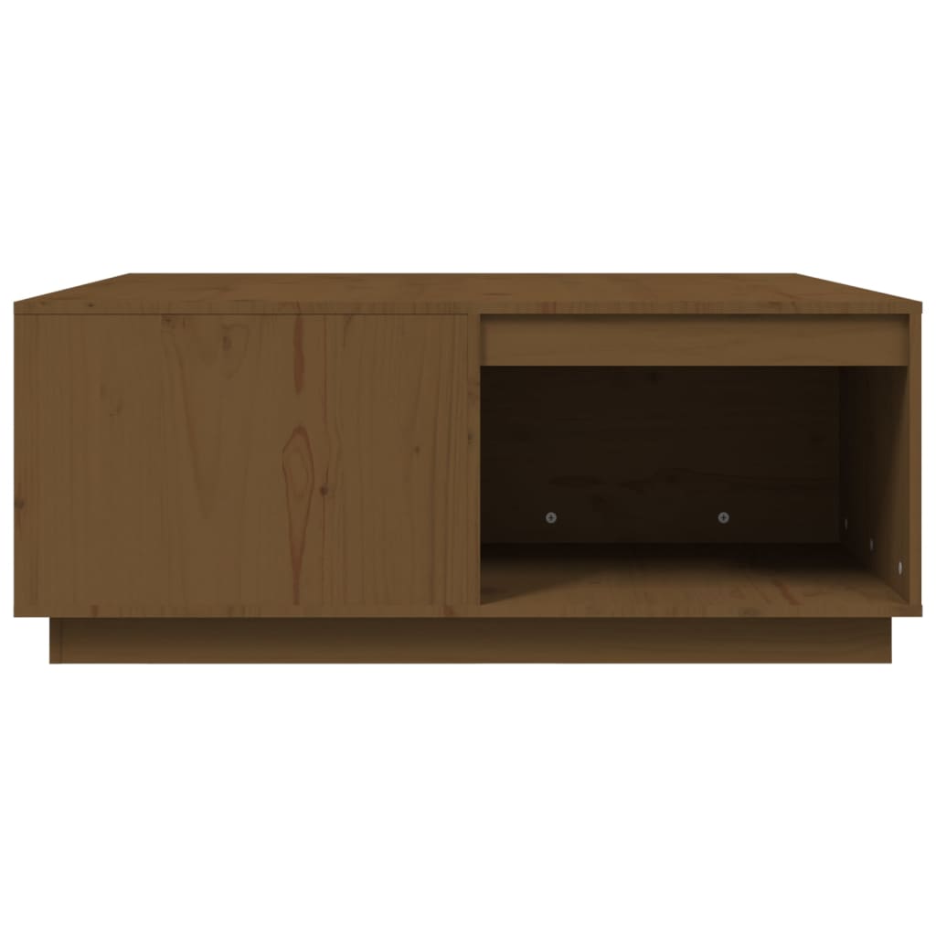 vidaXL Table basse Marron miel 100x101x40,5 cm Bois massif de pin