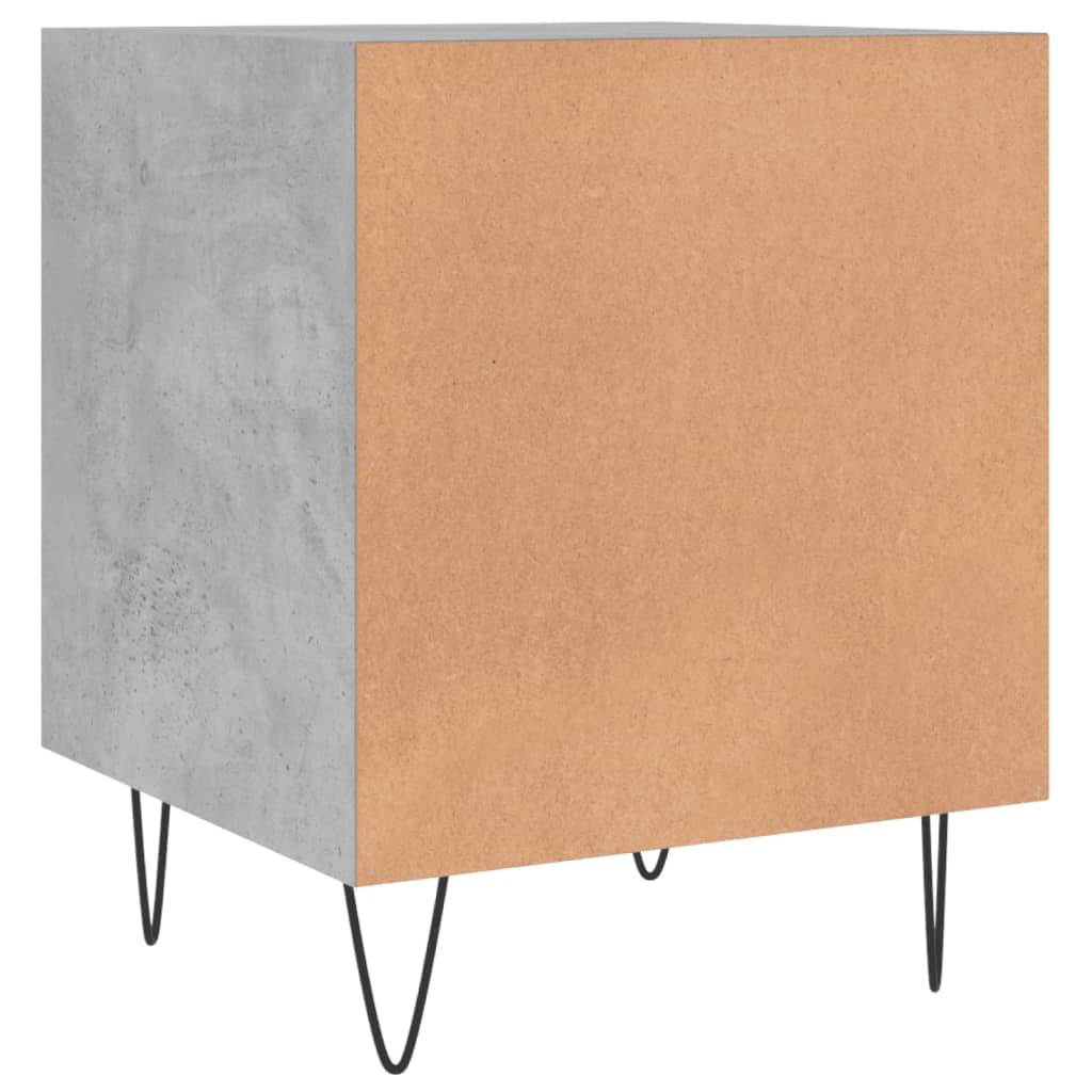 vidaXL Table de chevet gris béton 40x40x50 cm bois d’ingénierie