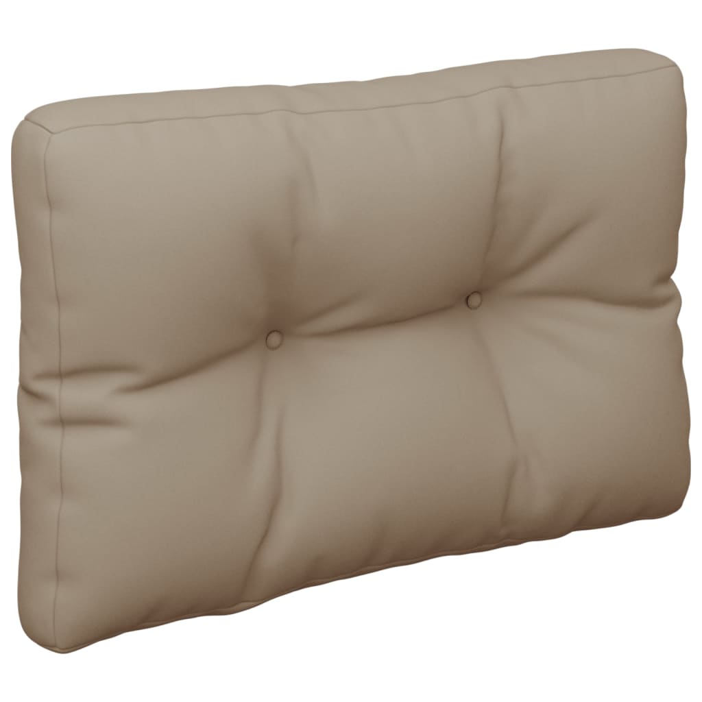 vidaXL Coussin de palette taupe 60x40x12 cm tissu