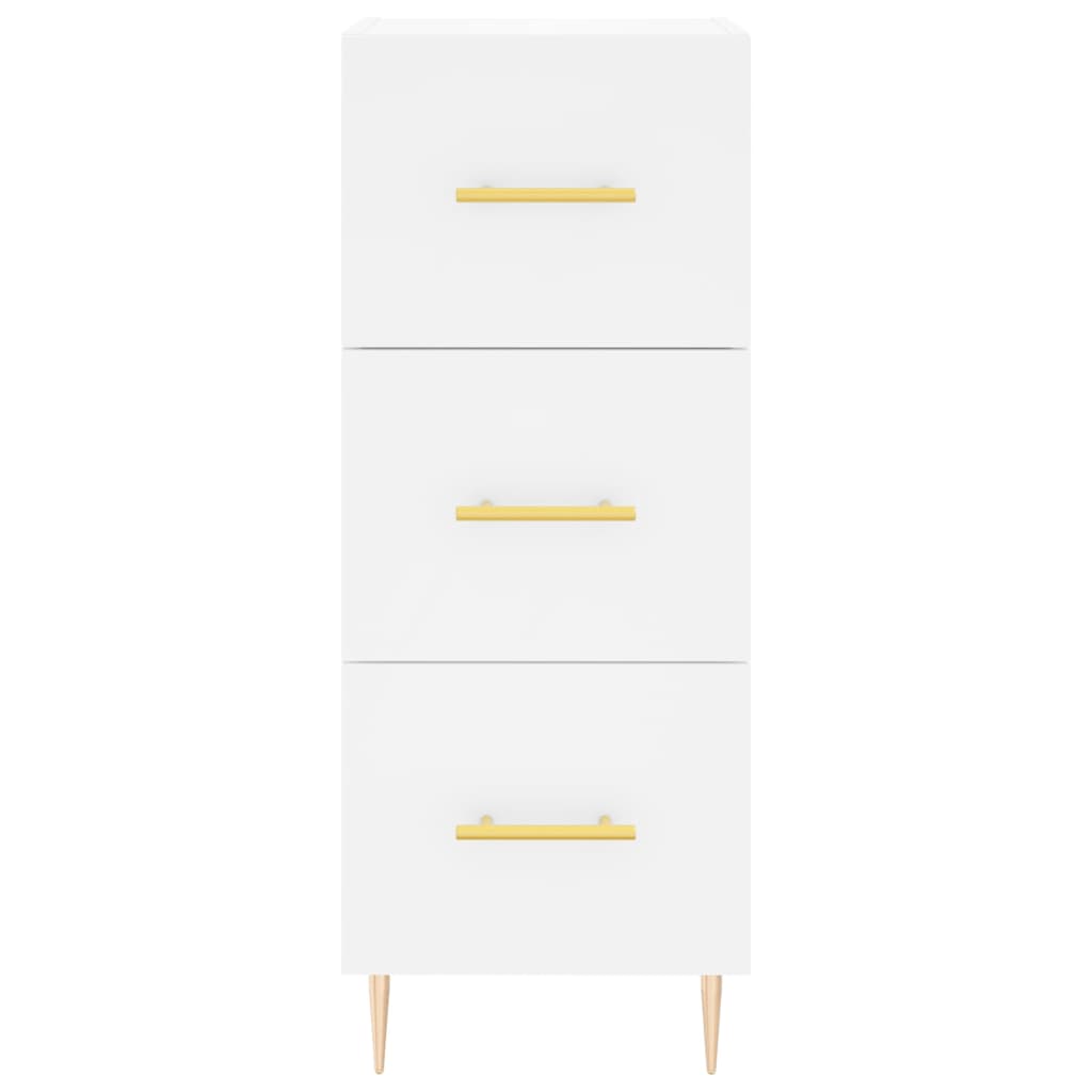 vidaXL Buffet haut Blanc 34,5x34x180 cm Bois d'ingénierie