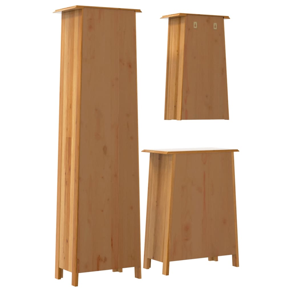 vidaXL Ensemble de meubles de salle de bain 3 pcs bois de pin massif