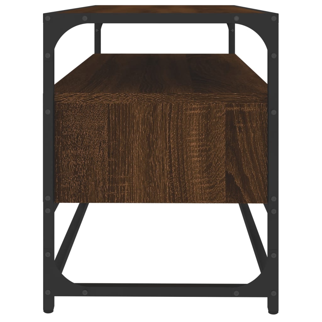 vidaXL Meuble TV chêne marron 80x35x45 cm bois d'ingénierie